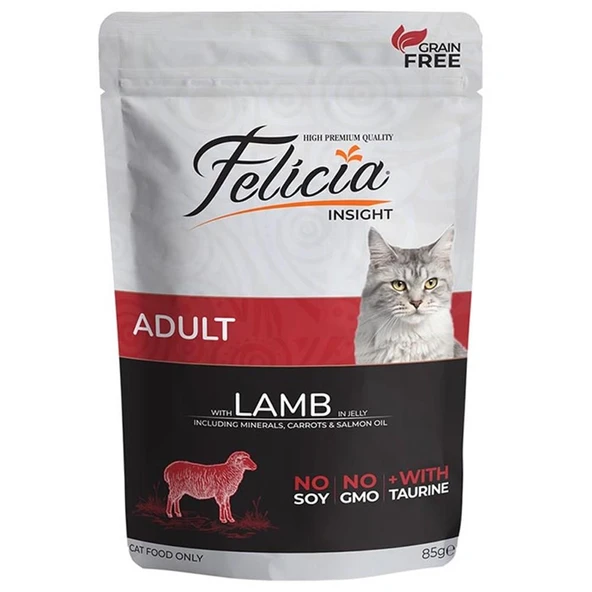 Felicia Pouch Kuzulu Kedi Konservesi Tahılsız 85 gr ürün görseli 1