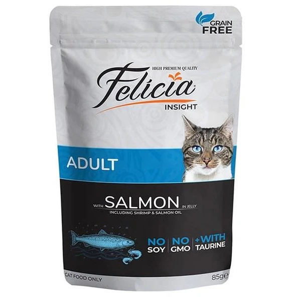 Felicia Pouch Somonlu Kedi Konservesi Tahılsız 85 gr ürün görseli 1