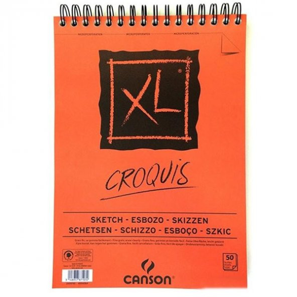 Canson Croquıs XL Eskiz 90 Gr Üsten Spiralli A5 50 YP ürün görseli 1