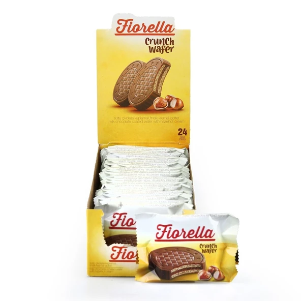 Fiorella Crunch Çikolatalı Gofret 20 Gr. 24lü (1 Paket) ürün görseli 1