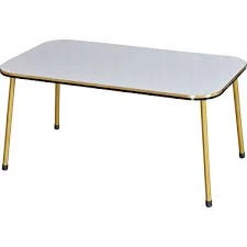 Orta Sehpa Beyaz Kr Metal Ayak Çift Gold ürün görseli 1
