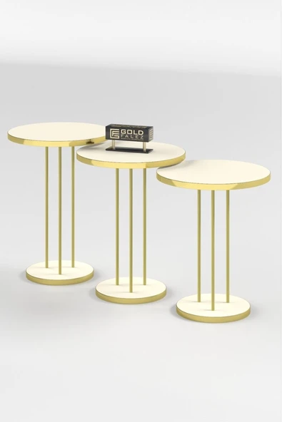 Zigon Sehpa Terra Gold Krem - Resim 4