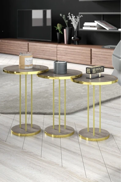 ZİGON SEHPA TERRA GOLD GORDİON ürün görseli 1