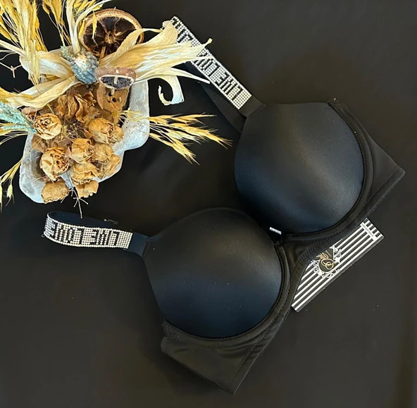 ORKİDE IŞILTILI ASKILI BRA FOAM CUP 8830 - Resim 4