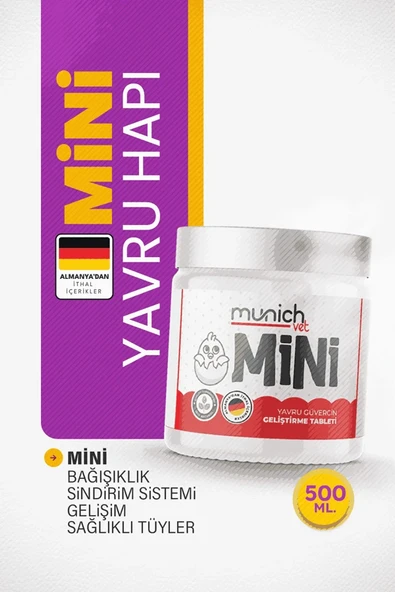 Mını Yavru Büyüme Ve Gelişme Hapı 150gr- MUNİCH VET ürün görseli 1