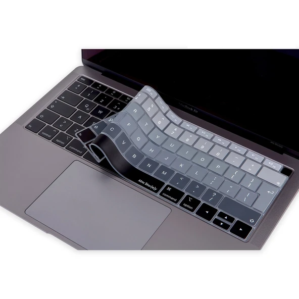 Macbook Air 13inç Klavye Koruyucu (UK-EU İngilizce) Ombre TouchID'li A1932 ile Uyumlu ürün görseli 1