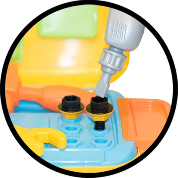 Dede Teknik Tamir Set Bavulum 03483 - Resim 7