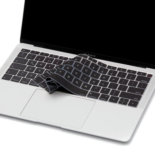 Laptop Macbook Air 13inç Klavye Koruyucu (US-ABD İngilizce) TouchID'li A1932 ile Uyumlu ürün görseli 1