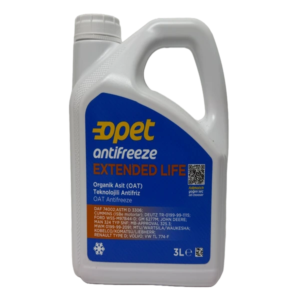 Opet 70C Konsantre Kırmızı Antifriz 3 Litre - (Su ile -37C 6 LT) ürün görseli 1