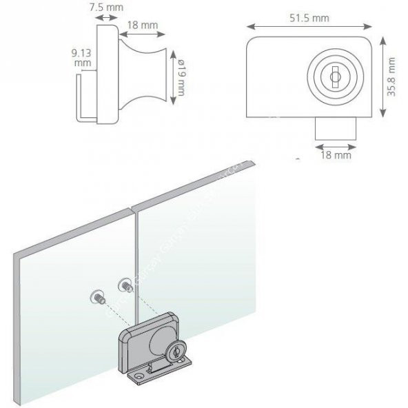 Cam Kapak Kilidi Çift Cam - Resim 3