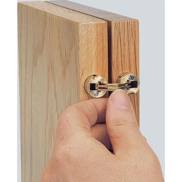 Silindir Masa Menteşesi Pirinç 14mm (2 Adet) - Resim 3