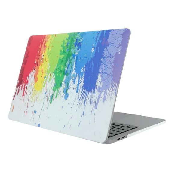 MacBook Air 13 Kılıf Renkli Boya Desenli İnce Sert Kapak Darbe Çizilme Koruma – A1369 A1466 ürün görseli 1