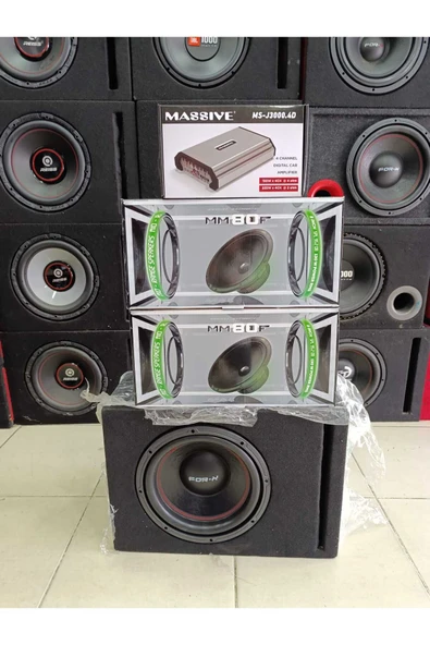 Masiva KOMPLE HAZIR SET!! MS-J3000.4D AMFİ, 4 ADET 20 CM MİDRANGE VE 30 CM FOR-XX BAS ürün görseli 1