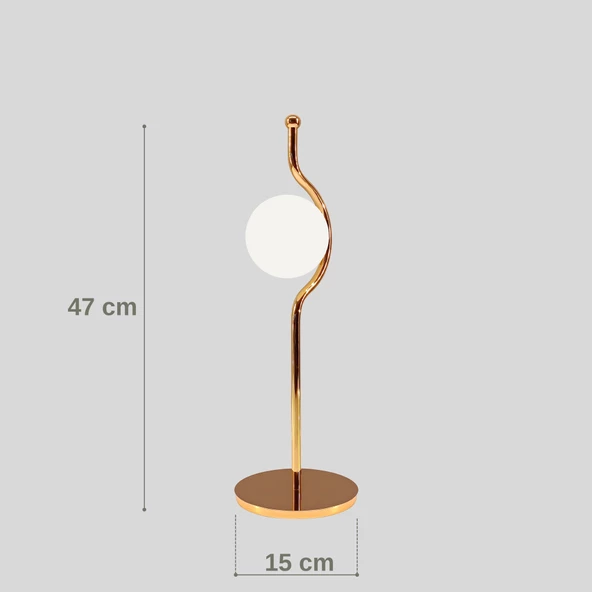 Loris Gold Metal Masa Lambası - Resim 3