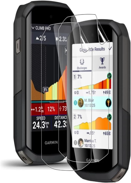 Garmin Edge 1050 GPS Uyumlu 2 Adet Ön Body Şeffaf Ultra Ekran Koruyucu Nano Jelatin ürün görseli 1