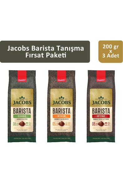 Jacobs Barista Filtre Kahve Tanışma Paketi 200 gr x 3 Adet ürün görseli 1