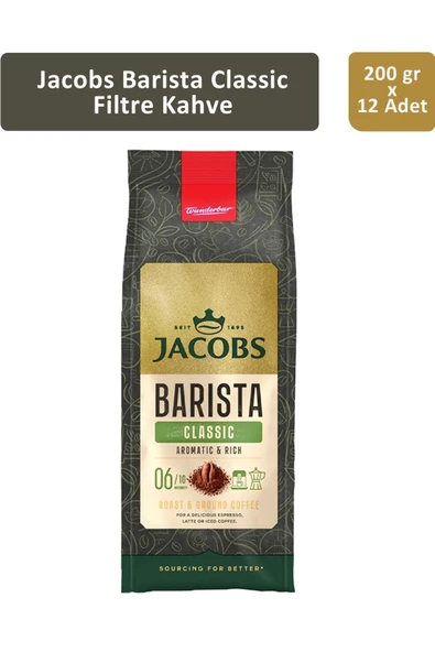 Jacobs Barista Classic Filtre Kahve 200 gr x 12 Adet ürün görseli 1