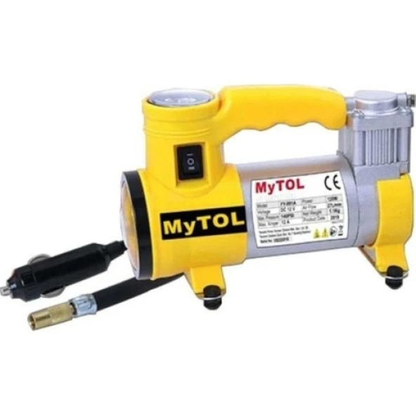 Mytol Araba Oto Araç Lastik Şişirme Pompası Metal Gövde ürün görseli 1