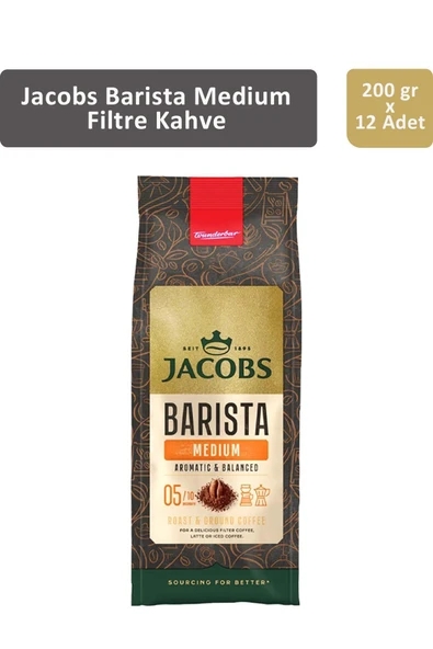 Jacobs Barista Medium Filtre Kahve 200 gr x 12 Adet ürün görseli 1