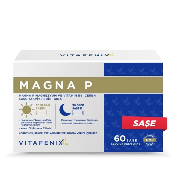 Vitafenix Magna P Magnezyum Vitamin B6 60 Saşe ürün görseli 1