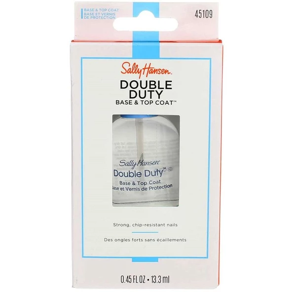 Sally Hansen Double Duty Base & Top Coat Nail Treatment, Clear 13.3ml ürün görseli 1
