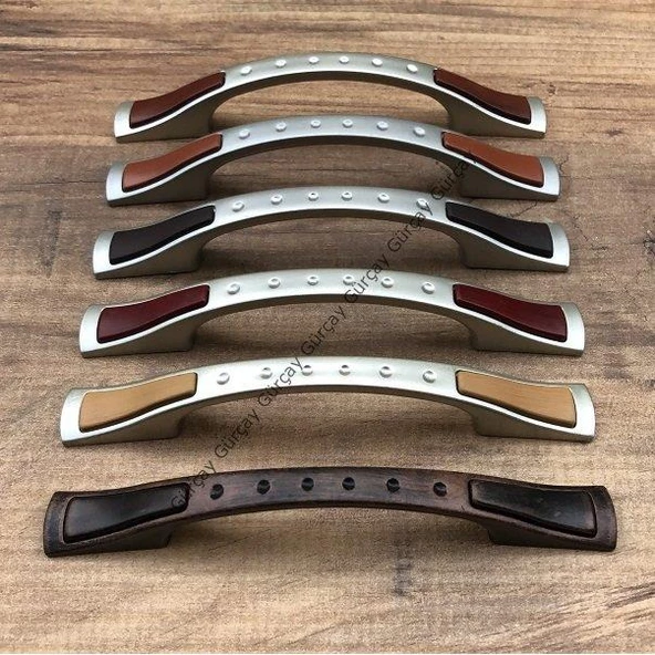 Plastik Ahşap Desenli Kulp PAL 96mm (2 Adet) - Resim 2