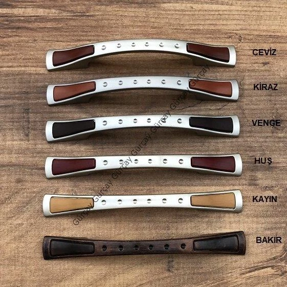 Gürçay Plastik Ahşap Desenli Çekmece Dolap Kapak Kulpu PAL 96mm (2 Adet) ürün görseli 1