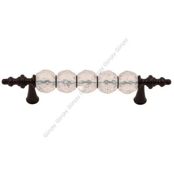 Gürçay İğne Ayak Kristal Kulp 96mm Siyah (2 Adet) ürün görseli 1