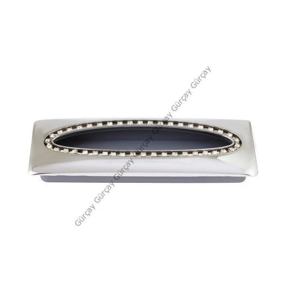 Gürçay Taşlı Gömme Kulp 96mm Krom (2 Adet) ürün görseli 1