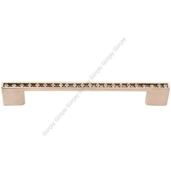 Sıralı Taşlı Lama Kulp 128mm İnoks (2 Adet) ürün görseli 1