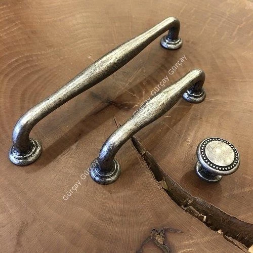 Gürçay Oba Kulp Antik Gümüş (2 Adet) - Resim 5