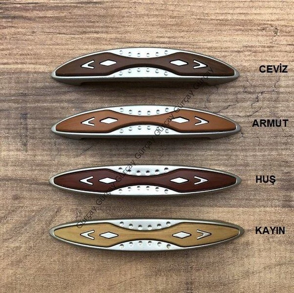 Gürçay Plastik Ahşap Desenli Çekmece Dolap Kapak Kulpu BER 96mm (2 Adet) ürün görseli 1