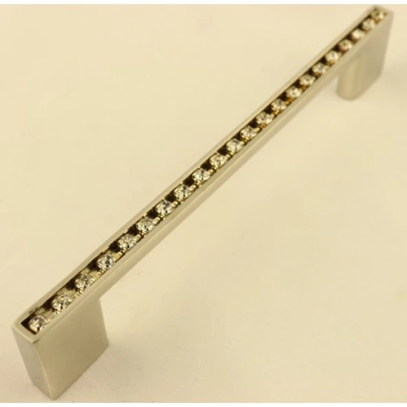 Lama Sıralı Taşlı Kulp 128mm İnoks (2 Adet) ürün görseli 1