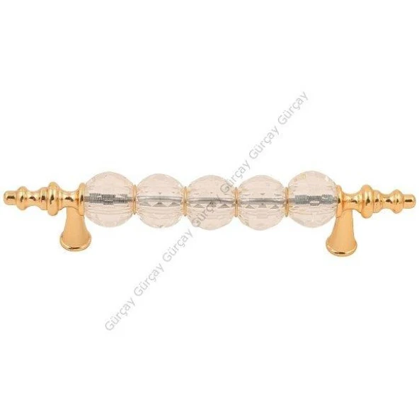 Gürçay İğne Ayak Kristal Kulp 96mm Altın (2 Adet) ürün görseli 1