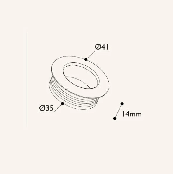 Gürçay Gömme Kulp Çap 35mm Parlak Krom (2 Adet) - Resim 3