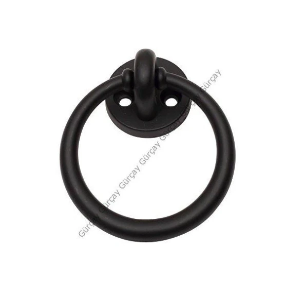 Gürçay Çekmece Kapak Sandalye Kulpu Halka 60 mm Siyah (2 Adet) ürün görseli 1