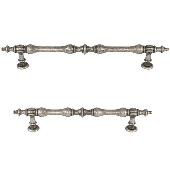 Şehzade Kulp Antik Gümüş 128mm (2 Adet) - Resim 3