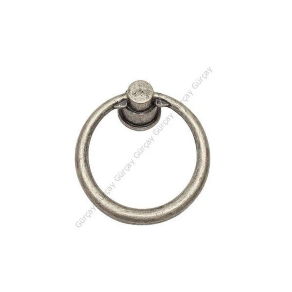 Çekmece Kapak Kulpu Halka 40 mm Antik Gümüş (2 Adet) ürün görseli 1