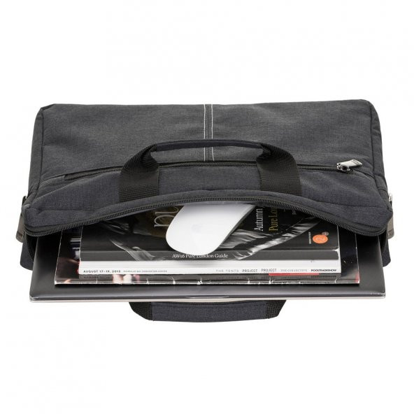3 Bölmeli Antrasit 15.6" Laptop Çantası - Resim 3