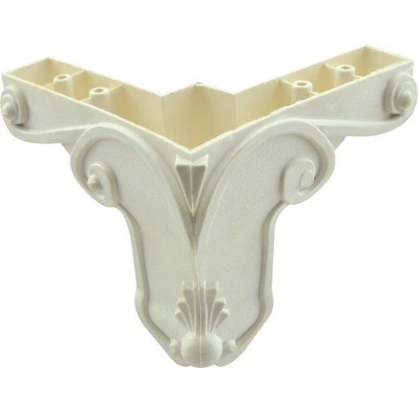 Gürçay Mobilya Ayağı Plastik Aslan Beyaz 9cm (4 Adet) ürün görseli 1