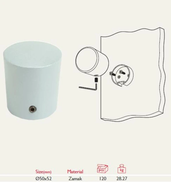 Kabin Kapı Tokmağı 25.658 - Resim 2