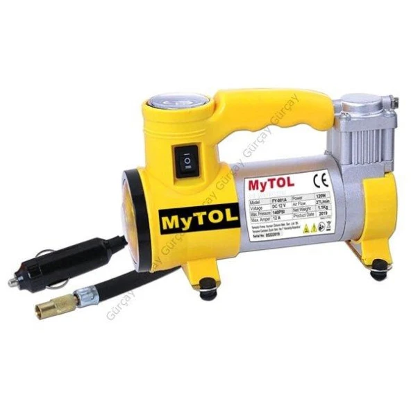 MyTol Fy 001a Mini Araç Kompresör ürün görseli 1