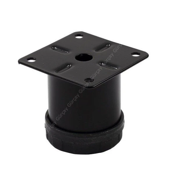 Metal Mobilya Ayağı Siyah Çap 42mm - 5cm (4 Adet) ürün görseli 1