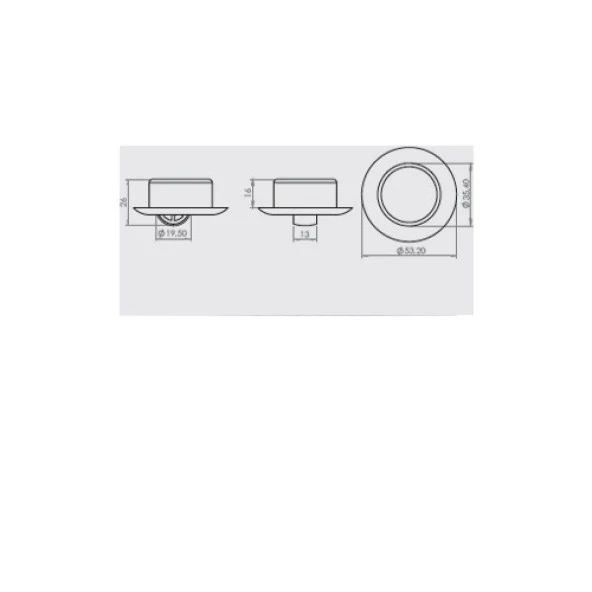 Plastik Gömme Teker Çap 35mm (4 Adet) - Resim 3