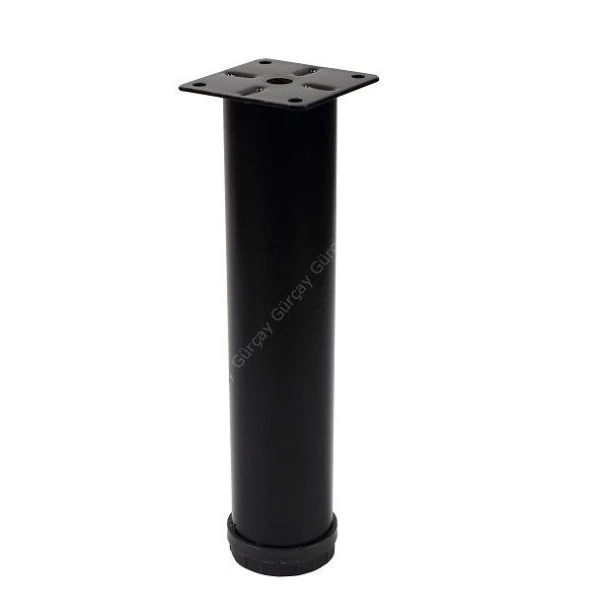 Metal Mobilya Ayağı Siyah Çap 42mm - 20cm (4 Adet) ürün görseli 1