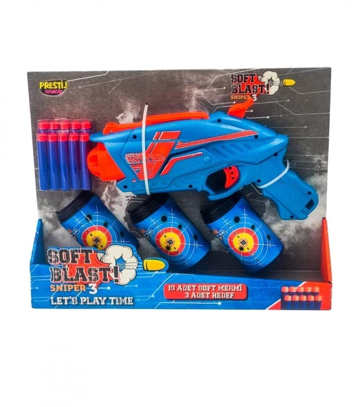 Hedefli Sniper 3 Dart Fırlatıcı 3 Hedef Kutulu ve Tabanca ürün görseli 1