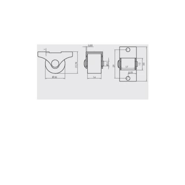 Mobilya Tekeri Sabit H23mm (4 Adet) - Resim 2