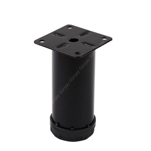 Metal Mobilya Ayağı Siyah Çap 42mm - 10cm  (4 Adet) ürün görseli 1