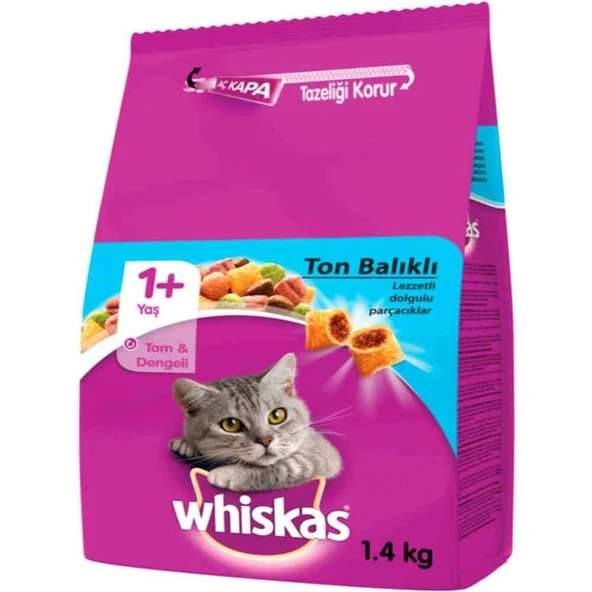Whiskas Ton Balıklı Sebzeli Kuru Kedi Maması 1,4 Kg ürün görseli 1