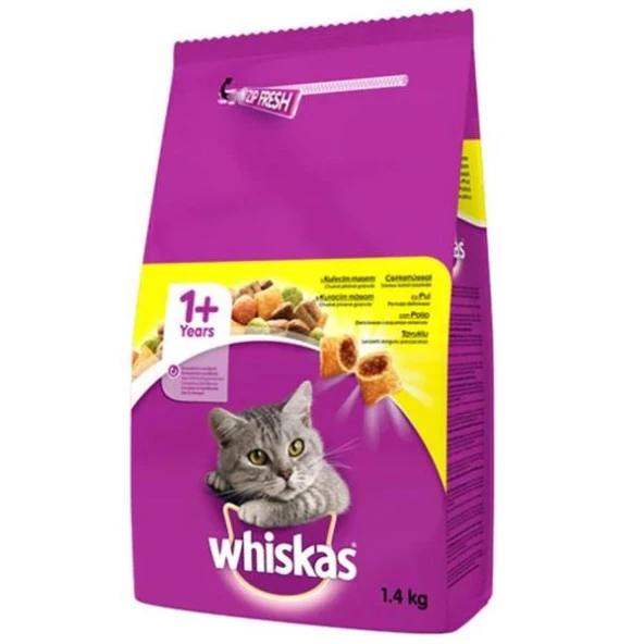 Whiskas Tavuk Etli Yetişkin Kedi Maması 1,4 Kg ürün görseli 1